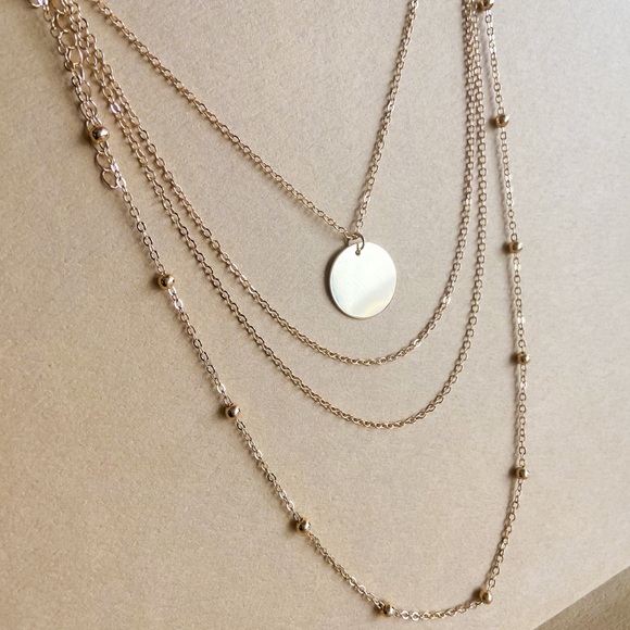 Full Moon 4 Layered necklace - Picture 2 of 4